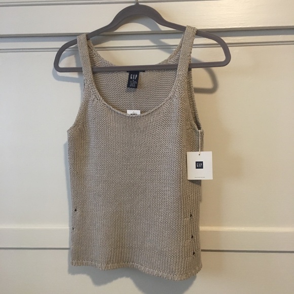 New Gap knitted stretch linen tank - Picture 3 of 9